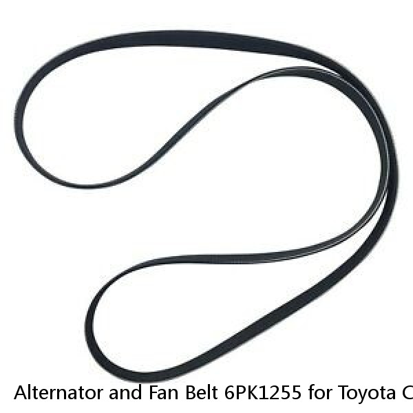 Alternator and Fan Belt 6PK1255 for Toyota Camry RAV4, Scion tC (Fits: Toyota)
